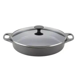 Deals 🤩 Rachael Ray Cast Iron Covered Braiser, 3.5-Quart, Gray Shimmer 🤩
