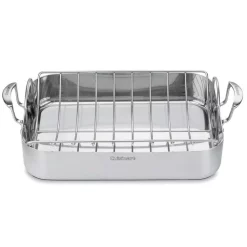 Discount 👏 Cuisinart MultiClad Pro 6 Qt. Stainless Steel Roasting Pan With Rack 🧨