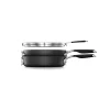 Best Sale ⌛ Calphalon Select Space Saving 3-Piece Hard-Anodized Aluminum Nonstick Cookware Set In Black 😍