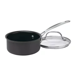 Deals 🌟 Cuisinart Chef’s Classic 1 Qt. Hard-Anodized Aluminum Nonstick Saute Pan In Black With Glass Lid 🌟