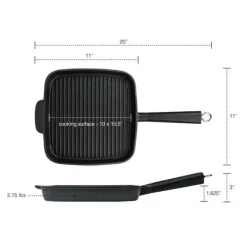 Hot Sale ⭐ MasterPan Sectional Series 11 In. Cast Aluminum Nonstick Grill Pan In Black 🥰 -Cheap Cookware Shop unnamed file 1775