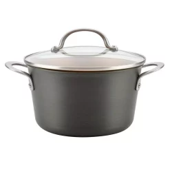 Best Pirce βοΈ Ayesha Curry Home Collection 4.5 Qt. Hard Anodized Aluminum Covered Saucepot π
