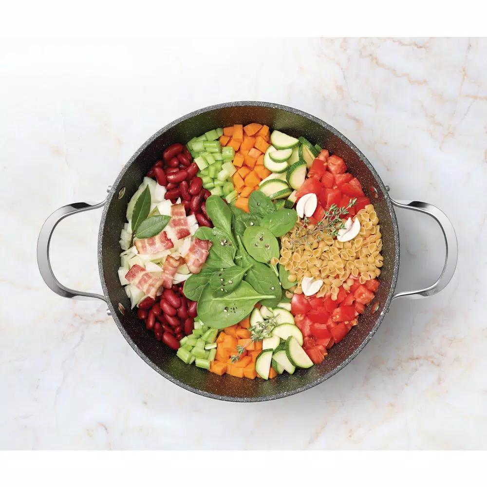 Cheapest 🔥 Starfrit The Rock 7.2 Qt. Aluminum Nonstick Stock Pot In Black Speckle With Glass Lid ❤️ 2 Cheapest 🔥 Starfrit The Rock 7.2 Qt. Aluminum Nonstick Stock Pot In Black Speckle With Glass Lid ❤️ - Image 2