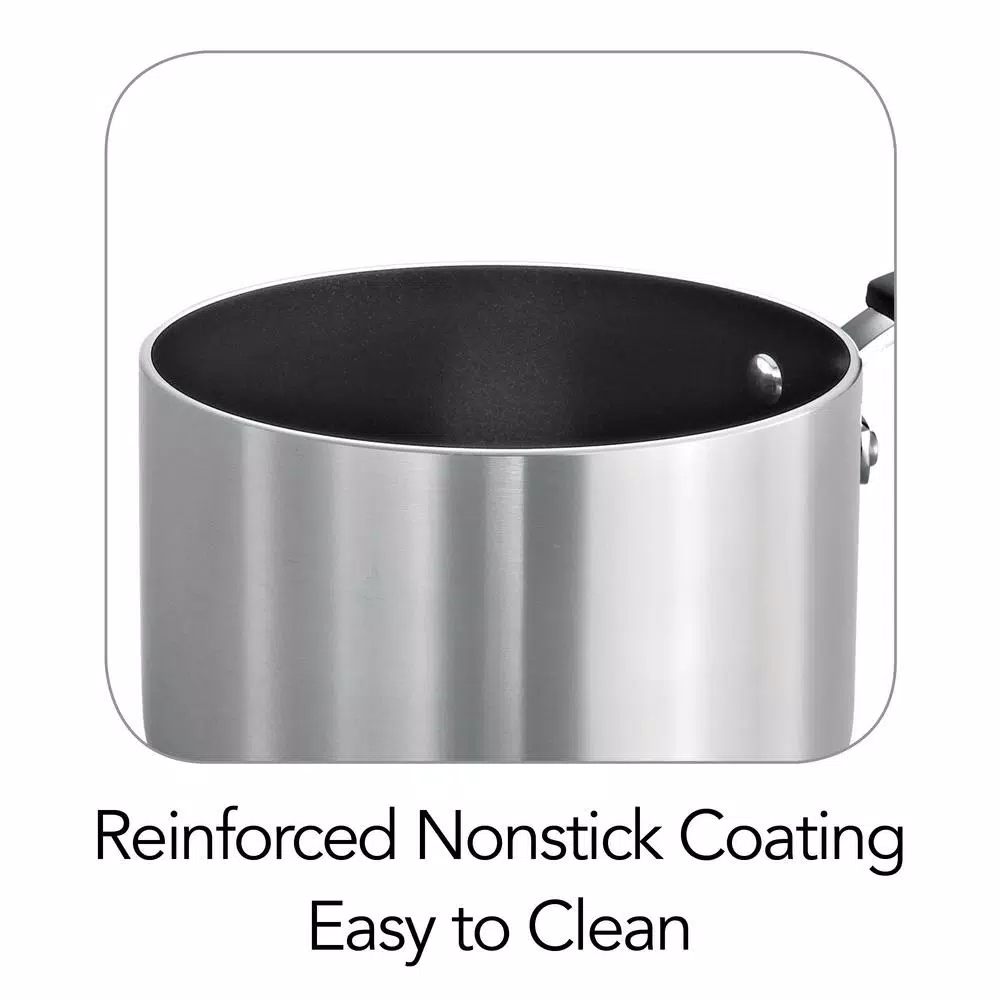 Budget β Tramontina Style Polished 2 Qt. Aluminum Nonstick Sauce Pan In Mirror-Polished With Glass Lid π― 3 Budget β Tramontina Style Polished 2 Qt. Aluminum Nonstick Sauce Pan In Mirror-Polished With Glass Lid π― - Image 3