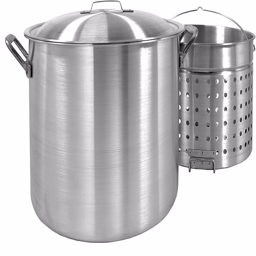 New ๐ Bayou Classic 120 Qt. Aluminum Stock Pot In Silver With Lid ๐ฏ 1 New ๐ Bayou Classic 120 Qt. Aluminum Stock Pot In Silver With Lid ๐ฏ