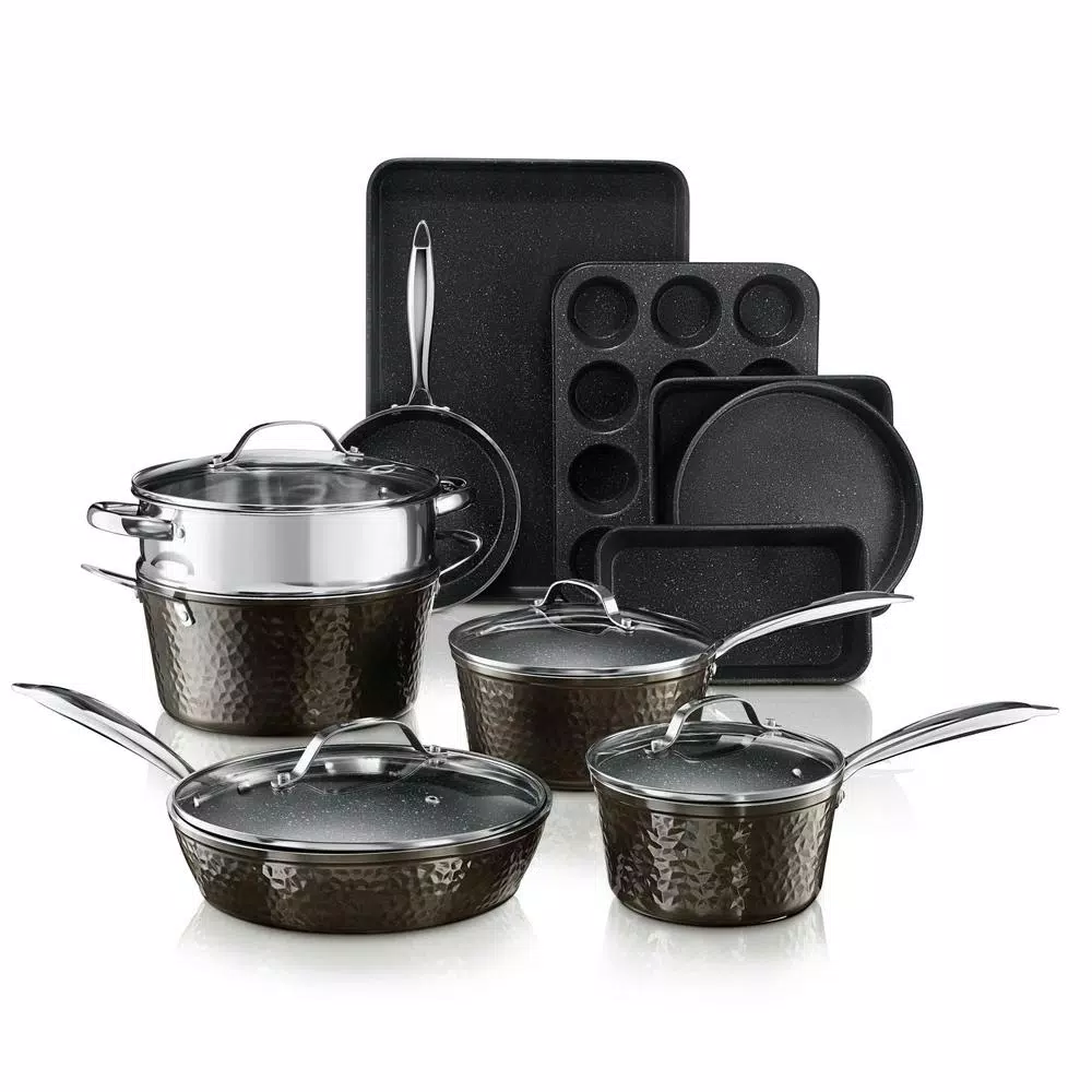 Cheapest π GRANITESTONE 15-Piece Aluminum π¨ Hammered Ultra-Durable Non-Stick Diamond Infused Cookware And Bakeware Set π 1 Cheapest π GRANITESTONE 15-Piece Aluminum π¨ Hammered Ultra-Durable Non-Stick Diamond Infused Cookware And Bakeware Set π