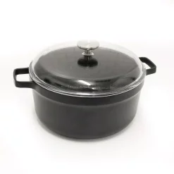 Discount 🧨 BergHOFF GEM 7.7 Qt. Cast Aluminum Nonstick Stock Pot In Black With Glass Lid 😍