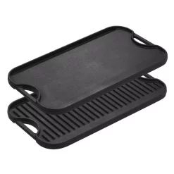 Best deal 😀 Lodge Pro-Grid 20 In. Black Cast Iron Reversible Stovetop Griddle With Handles 🌟