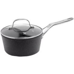Cheapest ๐ Starfrit The Rock 2 Qt. Aluminum Nonstick Sauce Pot In Black Speckle With Glass Lid โ๏ธ