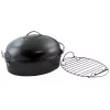 Best Sale ✔️ Gibson Home Kenmar 16 In. Carbon Steel Roaster Pan With High Dome Lide 👍