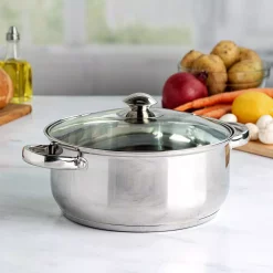 Best Sale 😉 Ecolution Pure Intentions 5 Qt. Round Stainless Steel Dutch Oven In Polished Stainless Steel With Glass Lid 😉 -Cheap Cookware Shop unnamed file 1966