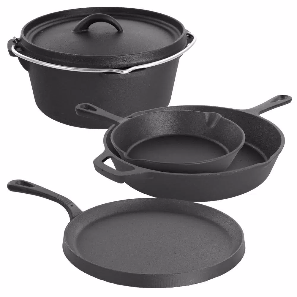 Flash Sale ✔️ MegaChef Pre-Seasoned 5-Piece Cast Iron Cookware Set ⭐ 1 Flash Sale ✔️ MegaChef Pre-Seasoned 5-Piece Cast Iron Cookware Set ⭐