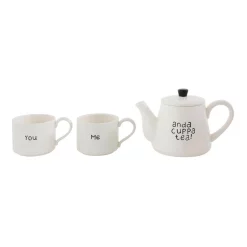 Top 10 🎉 3R Studios 20 Oz. White Stackable Teapot And Mugs ⭐