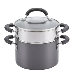 Discount π Circulon Promotional 3 Qt. Hard-Anodized Aluminum Nonstick Sauce Pot In Black With Glass Lid π₯°
