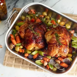 Flash Sale 😀 Tramontina Gourmet Prima 7 Qt. Stainless Steel Roasting Pan With Basting Rack ❤️ -Cheap Cookware Shop unnamed file 2003