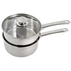 Best Sale ✨ ExcelSteel 3-Piece 2.5 Qt Stainless Steel Double Boiler With Lid 🤩