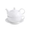 Wholesale 💯 MALACASA White Porcelain Teapot 11 Ounce Tea For One Set 1 Piece Teacup And Saucer 🤩