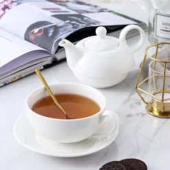 Wholesale 💯 MALACASA White Porcelain Teapot 11 Ounce Tea For One Set 1 Piece Teacup And Saucer 🤩 -Cheap Cookware Shop unnamed file 2054