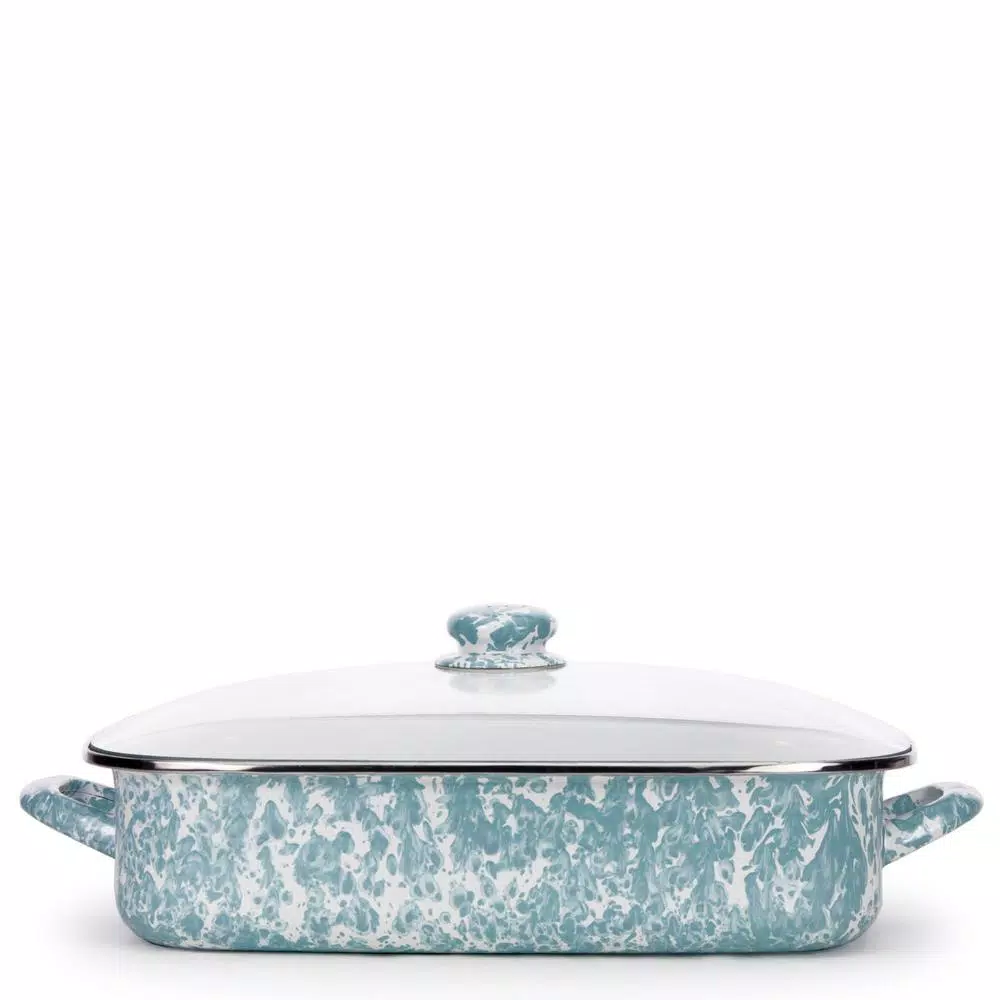 Buy β Golden Rabbit Sea Glass 10.5 Qt. Enamelware Roasting Pan With Lid π 1 Buy β Golden Rabbit Sea Glass 10.5 Qt. Enamelware Roasting Pan With Lid π