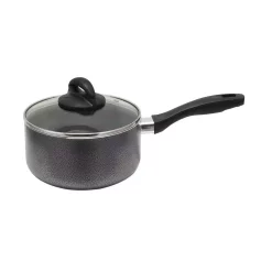 Budget π Oster Clairborne 2.5 Qt. Aluminum Nonstick Sauce Pan In Charcoal Grey With Glass Lid π