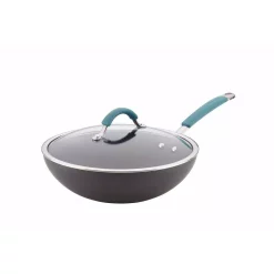 Buy ⭐ Rachael Ray Cucina Hard-Anodized Stir-Fry Pan With Lid 😉