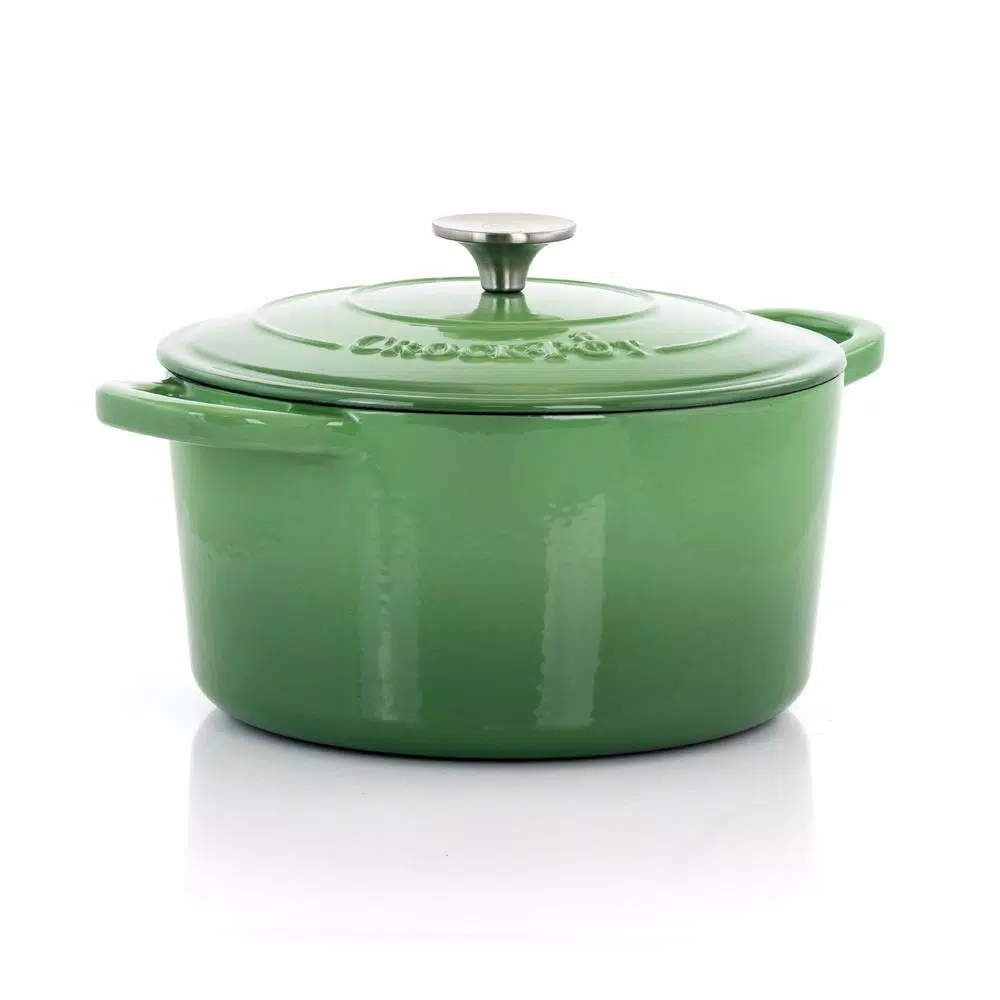 Cheapest π Crock-Pot Artisan 5 Qt. Round Cast Iron Nonstick Dutch Oven In Pistachio Green With Lid π 1 Cheapest π Crock-Pot Artisan 5 Qt. Round Cast Iron Nonstick Dutch Oven In Pistachio Green With Lid π