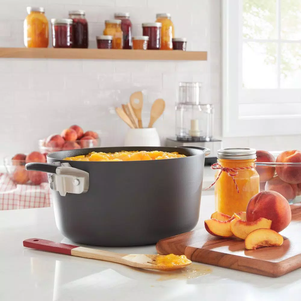 Outlet 🛒 Calphalon Select Space Saving 6 Qt. Hard-Anodized Aluminum Nonstick Stock Pot In Black With Glass Lid ⭐ 6 Outlet 🛒 Calphalon Select Space Saving 6 Qt. Hard-Anodized Aluminum Nonstick Stock Pot In Black With Glass Lid ⭐ - Image 6