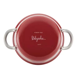 Hot Sale ✔️ Ayesha Curry Home Collection 4.5 Qt. Porcelain Enamel Nonstick Covered Saucepot In Sienna Red 🎁 -Cheap Cookware Shop unnamed file 2193