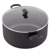 Cheap 🥰 Farberware Dishwasher Safe 10.5 Qt. Aluminum Nonstick Stock Pot In Black With Glass Lid 🤩