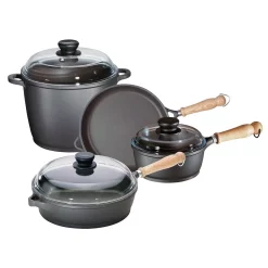Discount ⭐ Berndes Tradition 7-Piece Cast Aluminum Nonstick Cookware Set In Gray 😍