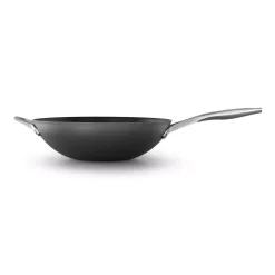 Hot Sale 🎁 Calphalon Premier Large 13 In. Hard-Anodized Nonstick Flat Bottom Wok 🤩