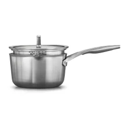 Deals 💯 Calphalon Premier 3.5 Qt. Stainless Steel Sauce Pan With Glass Lid 🌟
