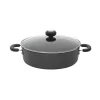 Best Sale ⌛ Circulon Classic 4 Qt. Round Hard-Anodized Aluminum Nonstick Casserole Dish In Black With Glass Lid 🎁