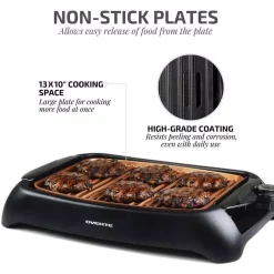 Best Pirce ❤️ Ovente 1000-Watt Portable Electric Indoor Smokeless Grill With Non-Stick Aluminum Grilling Plate And Oil Drip Pan, Copper 😍 -Cheap Cookware Shop unnamed file 2285