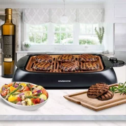 Best Pirce ❤️ Ovente 1000-Watt Portable Electric Indoor Smokeless Grill With Non-Stick Aluminum Grilling Plate And Oil Drip Pan, Copper 😍 -Cheap Cookware Shop unnamed file 2287