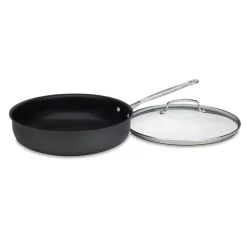 Wholesale ❤️ Cuisinart Chef’s Classic 12 In. Hard-Anodized Aluminum Nonstick Skillet In Black With Glass Lid ⌛