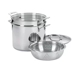 Brand new 🥰 Cuisinart Chef’s Classic 12 Qt. Stainless Steel Pasta Pot With Lid And Steamer Insert ✔️