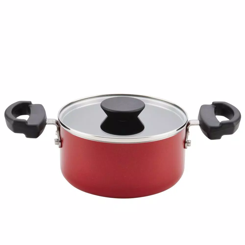 Outlet ๐งจ Farberware Neat Nest Space Saving 1.5 Qt. Aluminum Nonstick Sauce Pot In Red With Glass Lid ๐ 1 Outlet ๐งจ Farberware Neat Nest Space Saving 1.5 Qt. Aluminum Nonstick Sauce Pot In Red With Glass Lid ๐