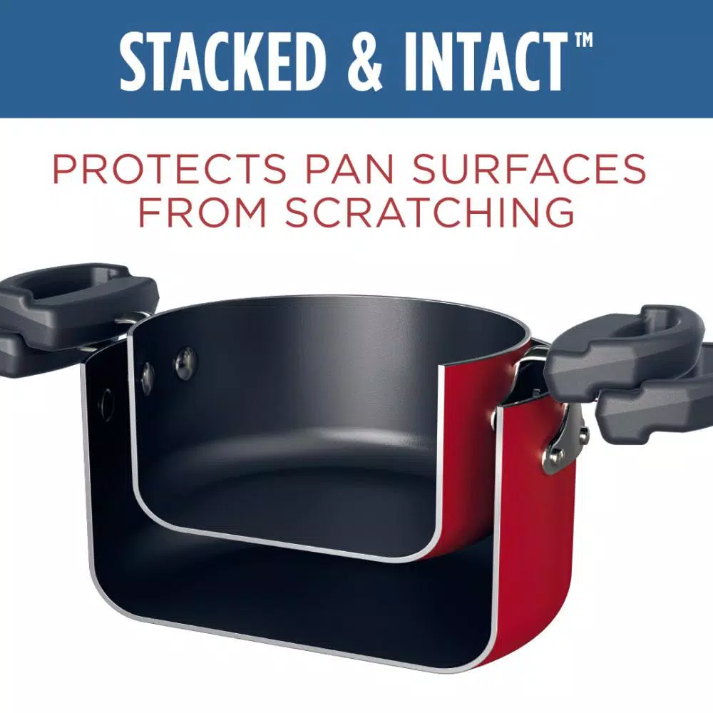 Outlet ๐งจ Farberware Neat Nest Space Saving 1.5 Qt. Aluminum Nonstick Sauce Pot In Red With Glass Lid ๐ 2 Outlet ๐งจ Farberware Neat Nest Space Saving 1.5 Qt. Aluminum Nonstick Sauce Pot In Red With Glass Lid ๐ - Image 2