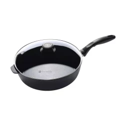 Budget 🎉 Swiss Diamond Classic Series 4.3 Qt. Cast Aluminum Nonstick Saute Pan In Gray With Glass Lid 🔥