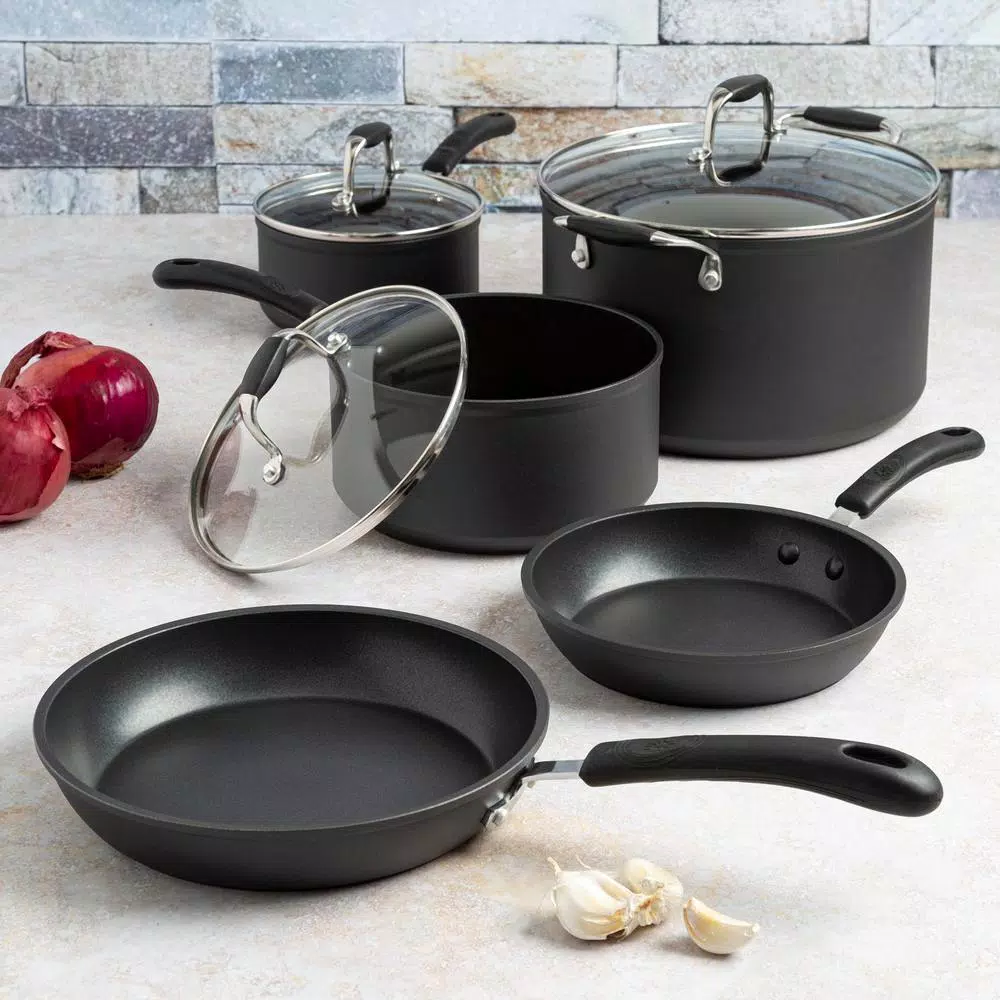 Cheapest 👏 Ecolution Symphony 8-Piece Aluminum Nonstick Cookware Set In Slate ⌛ 2 Cheapest 👏 Ecolution Symphony 8-Piece Aluminum Nonstick Cookware Set In Slate ⌛ - Image 2