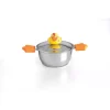 Buy ⭐ BergHOFF Sheriff Duck 1.1 Qt. Stainless Steel Dutch Oven In Silver With Glass Lid 🥰