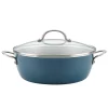 Buy 😀 Ayesha Curry Home Collection 7.5 Qt. Aluminum Nonstick Stock Pot In Twilight Teal With Glass Lid 🛒