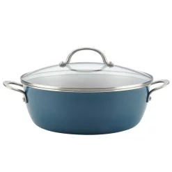 Buy 😀 Ayesha Curry Home Collection 7.5 Qt. Aluminum Nonstick Stock Pot In Twilight Teal With Glass Lid 🛒