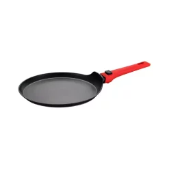 Brand new โญ AMERCOOK 9.5 In. Scratch Resistant Aluminum Round Crepe Pan W/ Detachable Handle ๐