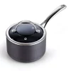 Wholesale 🎉 Cooks Standard 2 Qt. Hard-Anodized Aluminum Nonstick Sauce Pan In Black With Glass Lid 🔥