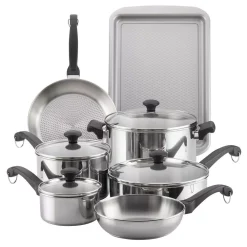 Outlet π Farberware Classic Traditions 12-Piece Stainless Steel Nonstick Cookware Set π―