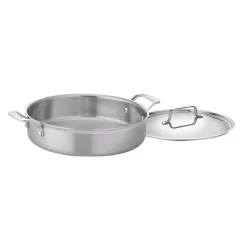 Deals 🤩 Cuisinart MultiClad Pro 5.5 Qt. Stainless Steel Saute Pan With Lid With Dual Handles 😀