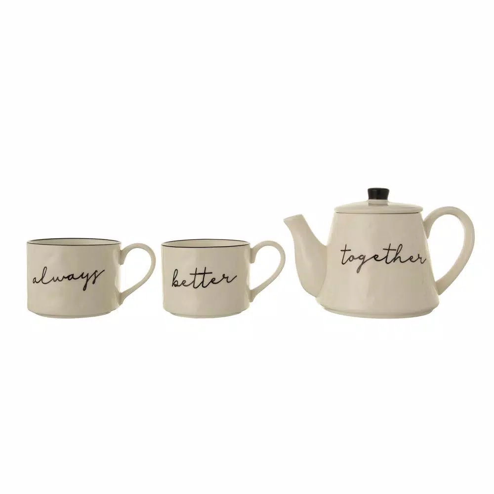Coupon β 3R Studios 18 Oz. White Stackable Teapot And Mugs π― 2 Coupon β 3R Studios 18 Oz. White Stackable Teapot And Mugs π― - Image 2