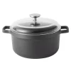 Deals 👏 BergHOFF GEM 5.2 Qt. Cast Aluminum Nonstick Stock Pot In Black With Glass Lid ✨